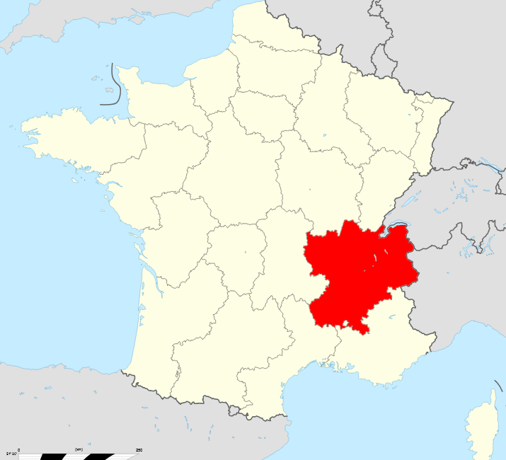 Carte Rhone Alpes