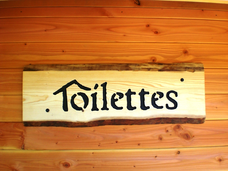 Panneau Toilettes