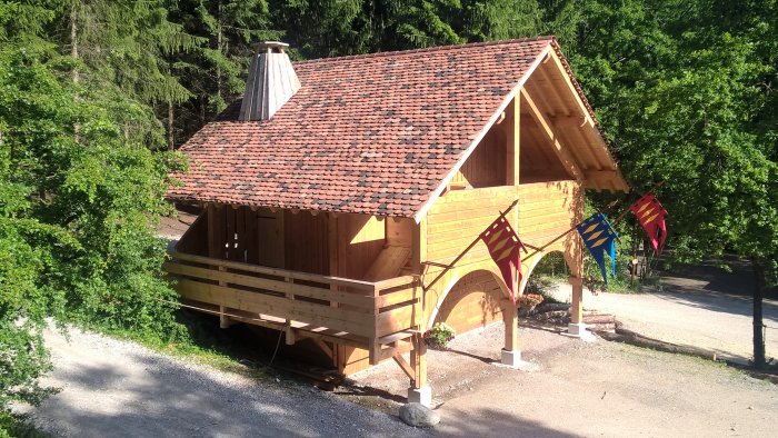 Toilettes sèches quintuple au grand Parc d'Andilly en Haute Savoie