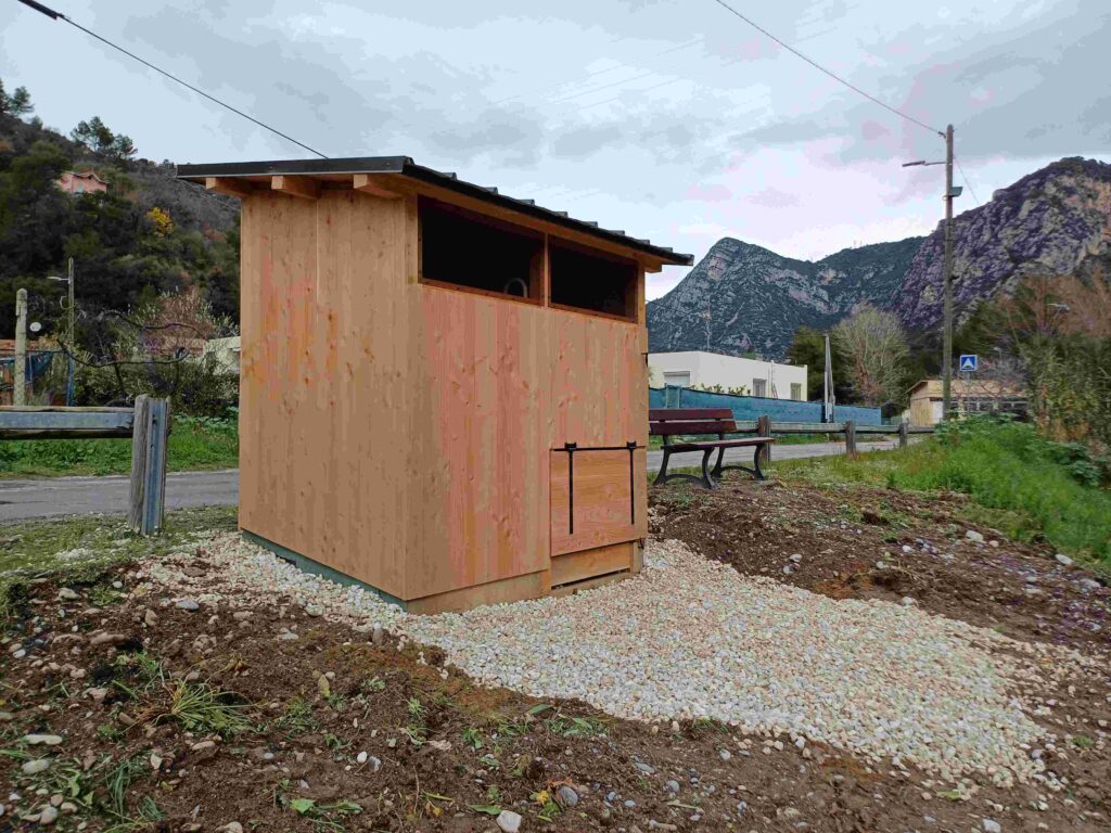 La toilette vue de l'arrière